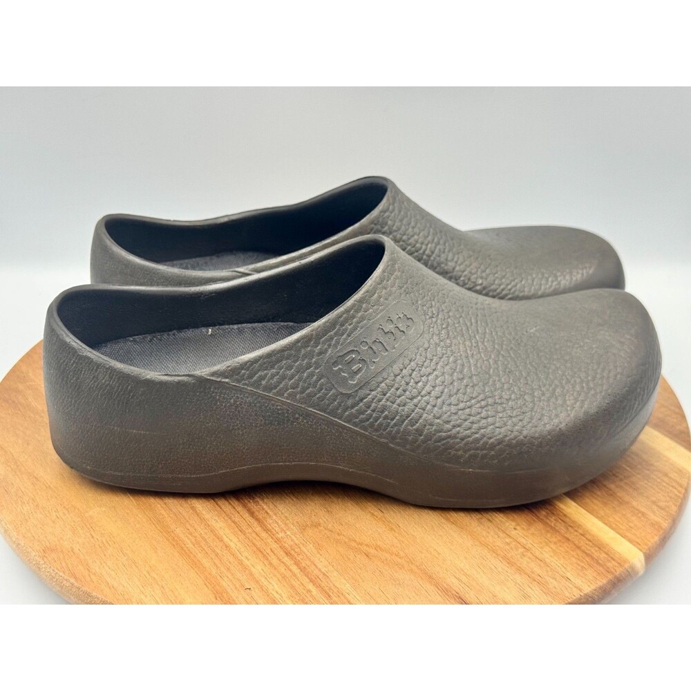 BIRKENSTOCK Professional Super-Birki Black Rubber Unisex Slip On Clogs W10/M8